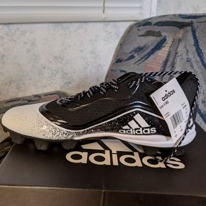 Adidas men's baseball cleats Icon V MD size US 10.5 in black and white NEW